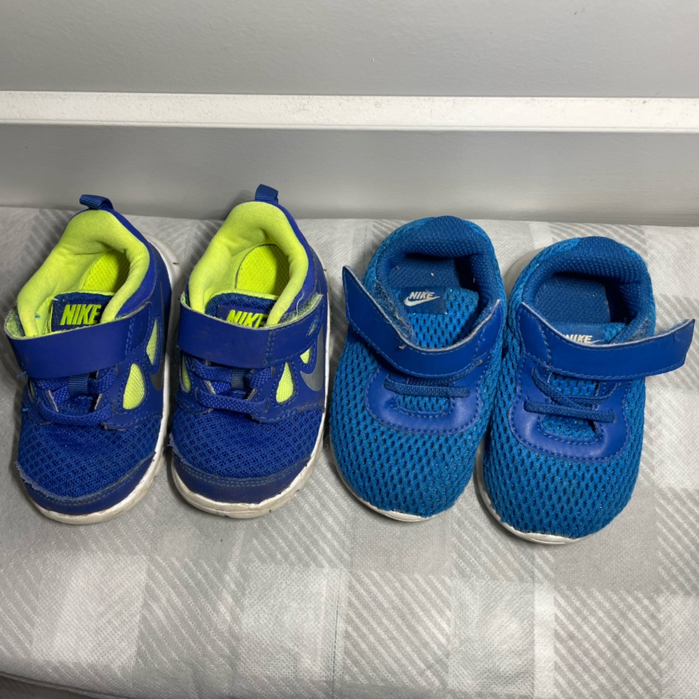 Nike Toddler 4C Blue Trainers Running Shoes Lot of 2 Boys Athletic Sneakers